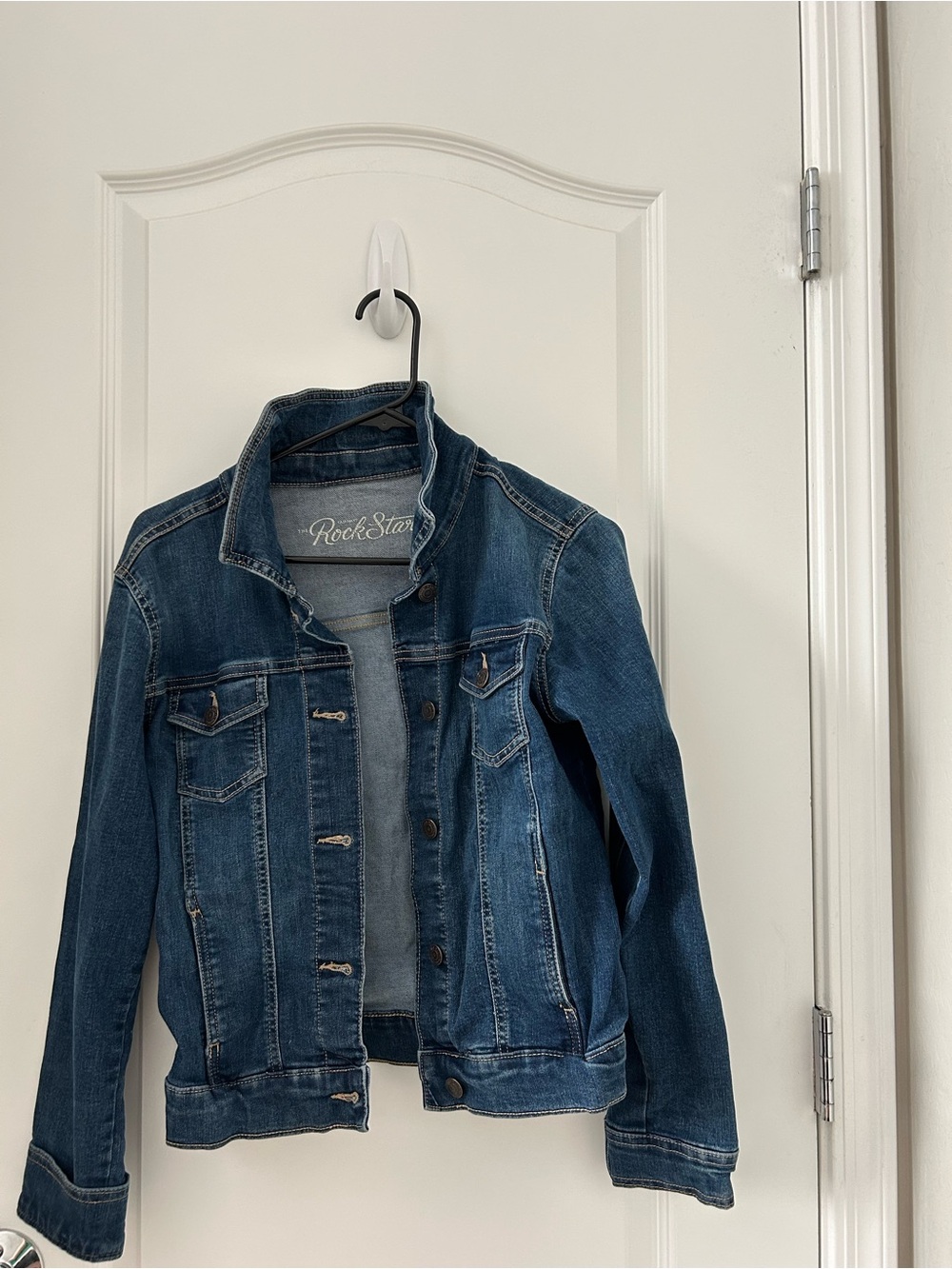 Old Navy Dark Blue Denim Jacket with Button Front